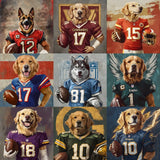 Paws & Play: Football Edition Texture Portrait