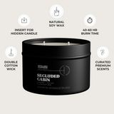 Secluded Cabin Candle 10.6 oz – Bergamot, Cedarwood & Smoked Amber - Ocean Monroe