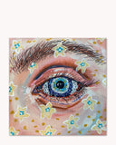 Armageddon Eyes ( original painting / beaded artwork ) - Ocean Monroe