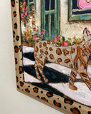 Crazy Cat Lady Club ( Original Painting - Painted Thrifted Painting ) - Ocean Monroe