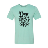 Dogs Books Coffee T-Shirt - Ocean Monroe