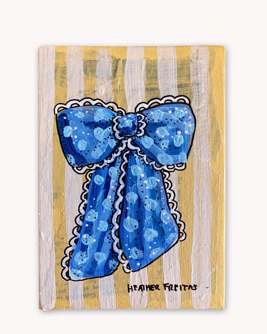 Blue Lace Ribbon ( Original Painting ) - Ocean Monroe