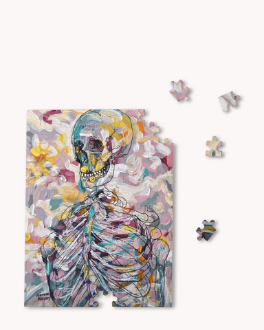 Pastel Skeleton Fine Art Puzzle - Ocean Monroe