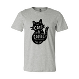 Cat And Coffee T-Shirt - Ocean Monroe
