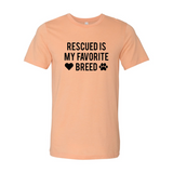 Rescued Is My Favorite Place T-Shirt - Ocean Monroe