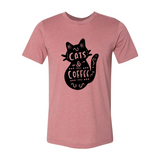 Cat And Coffee T-Shirt - Ocean Monroe