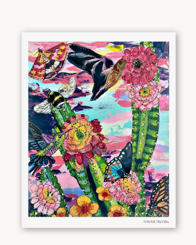 Desert Dawn Pollinators Fine Art Print