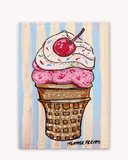 Strawberry Cone ( Original Painting ) - Ocean Monroe