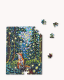 Moody Forest Fox Fine Art Puzzle - Ocean Monroe