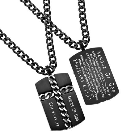 Black Chain Cross Necklace