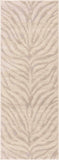 Beige Manteca Zebra Print Area Rug