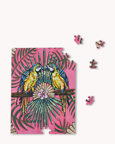 Parrot Paradise Fine Art Puzzle - Ocean Monroe