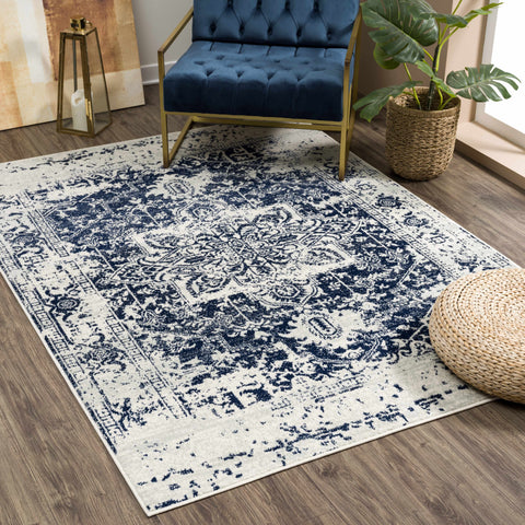 Rachel Navy Area Rug - Ocean Monroe