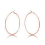 45mm Rose Gold Plated Hoop Earrings