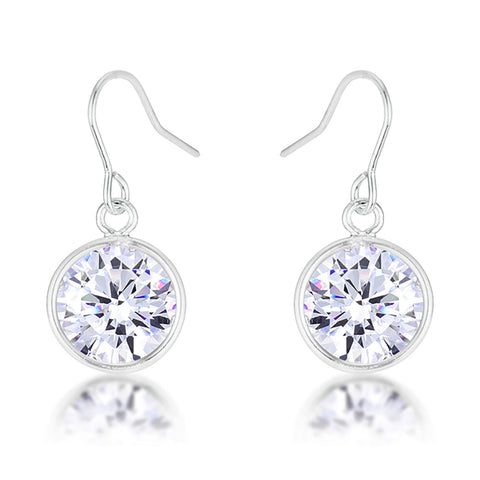 Bezel Solitaire Stud Earrings
