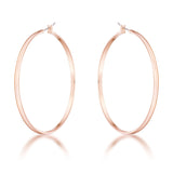 55mm Rose Gold Plated Classic Hoop Earrings