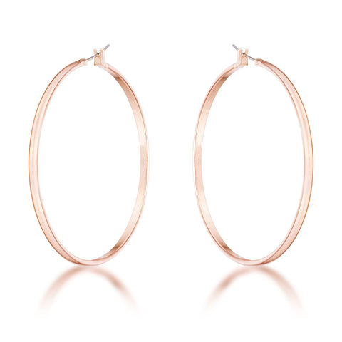 55mm Rose Gold Plated Classic Hoop Earrings