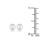 Tina Rhodium Sphere Stud Earrings