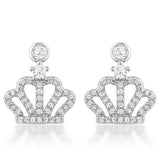 0.5 Ct Rhodium Crown CZ Earrings