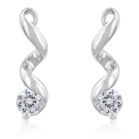 Solitaire Drop Earrings
