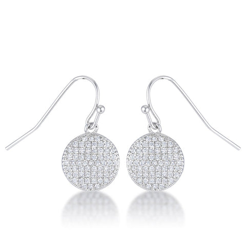 .6 Ct Elegant CZ Disk Earrings