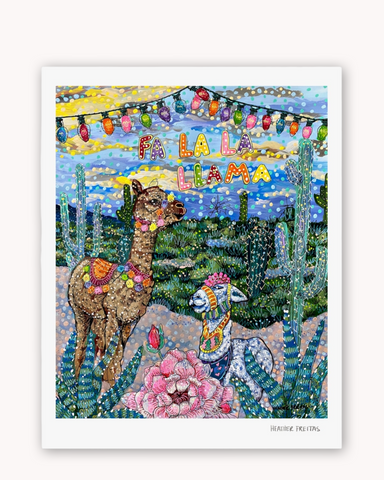 Fa La La Llama House Fine Art Print