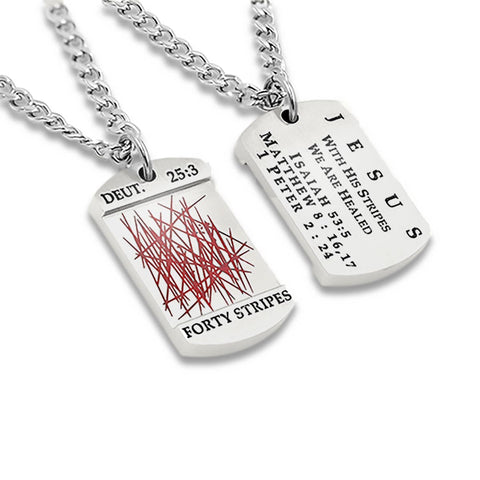 40 Stripes Dog Tag Necklace