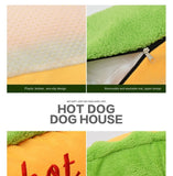 Hot Dog Shaped Pet Bed - Ocean Monroe