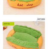 Hot Dog Shaped Pet Bed - Ocean Monroe
