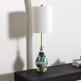 Katipunan Aqua Gold Metallic Brass Table Lamp