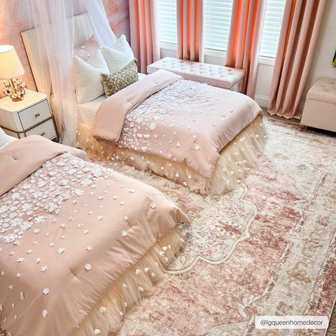 Kandos Blush & Light Pink Area Rug - Ocean Monroe