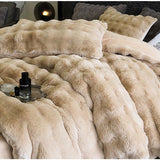 Luxury Soft Faux Rabbit Fur Duvet Cover Set | 3CARATS