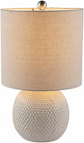 Manaloal Beige Textured Table Lamp - Ocean Monroe