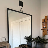 Architectural Black Iron Tripod Wall Mirror | Modern Statement Piece