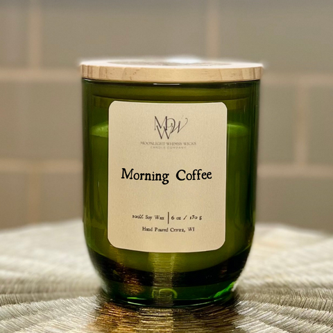 Morning Coffee | Roasted Coffee Bean Soy Candle for Cozy Mornings & Café Vibes - Ocean Monroe