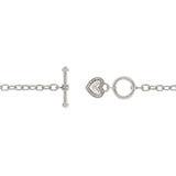 Toggle Pave Heart Necklace