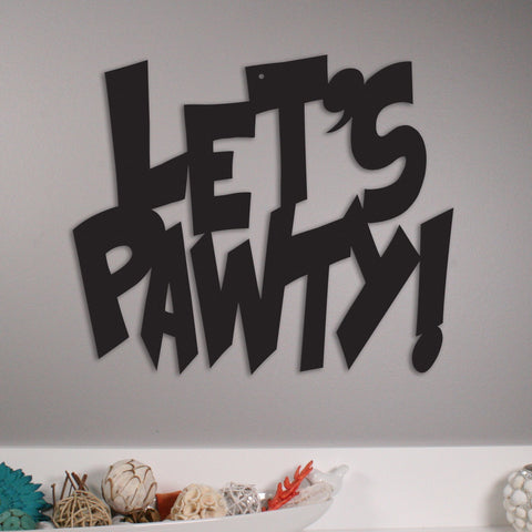 Let's Pawty! - Metal Wall Art/Décor