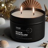 Beach Bungalow Candle 10.6 oz – Marine Air, Driftwood & White Tea - Ocean Monroe