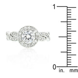 Round Cut Halo Engagement Ring