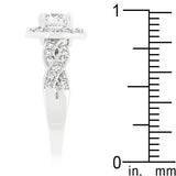 Round Cut Halo Engagement Ring