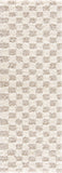 Atira Light Brown Checkered Area Rug