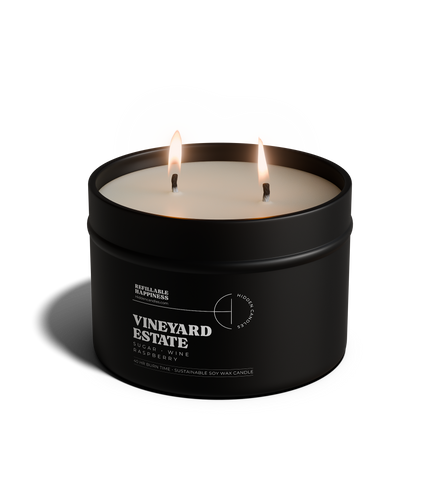 Vineyard Estate Candle 10.6 oz – Cranberry, Wine Spice & Vanilla Sugar - Ocean Monroe