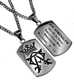 Alpha Omega Dog Tag Necklace