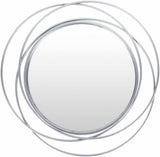 Basay Round Silver Gray Mirror - Ocean Monroe