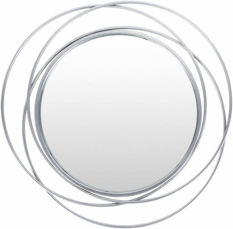 Basay Round Silver Gray Mirror - Ocean Monroe