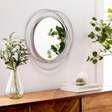 Basay Round Silver Gray Mirror - Ocean Monroe