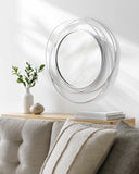 Basay Round Silver Gray Mirror - Ocean Monroe