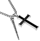 Black Cross Nail Necklace