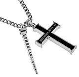 Black Cross Nail Necklace