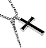Black Cross Nail Necklace